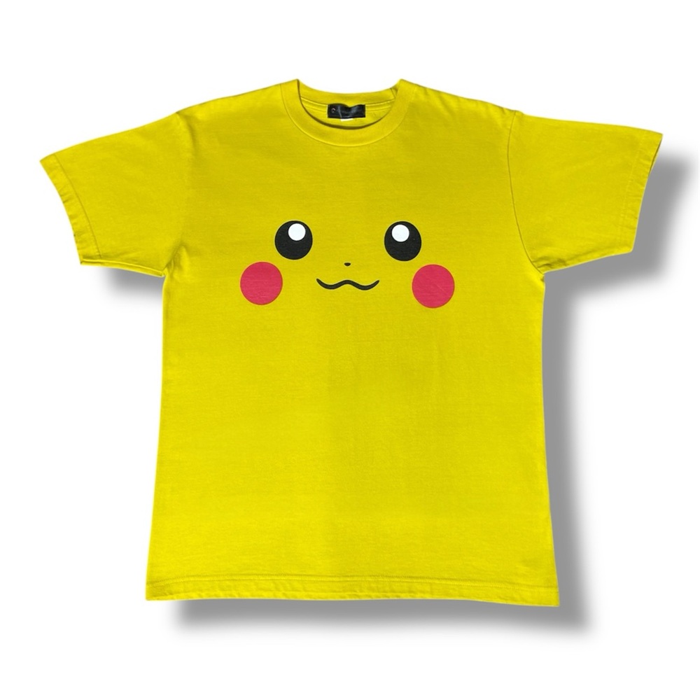 Pokémon Center Pikachu Cartoon Anime Comics Graphic Tee Yellow T-Shirt, M
